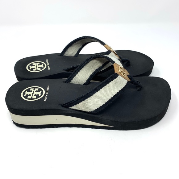 Tory Burch | Shoes | Tory Burch Frankie Wedge Flip Flop Sandals Size 7 | Poshmark